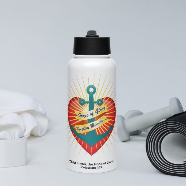 Stainless steel water bottle with a straw lid - Image 4